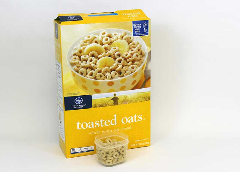 toasted oats in small cup