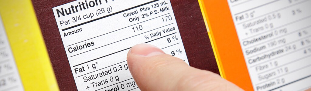 cereal nutrition label