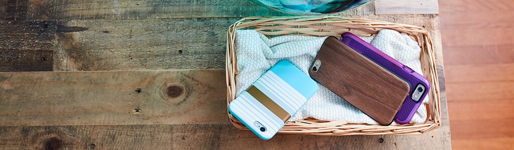 cell phones in basket