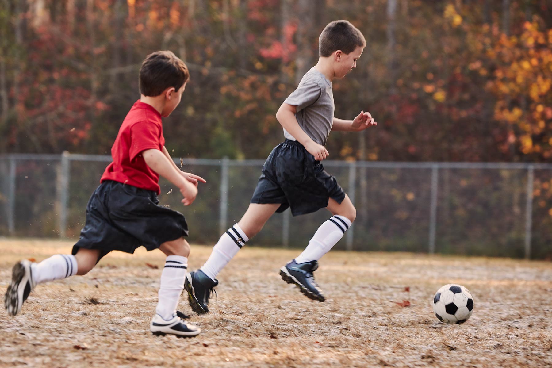 kids playing soccer