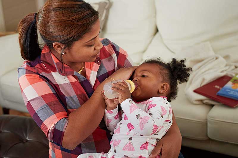 17 month old drinking water in bottle before bed