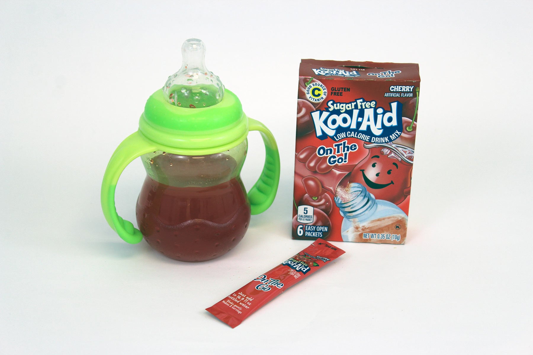 sippy cup with kool aid