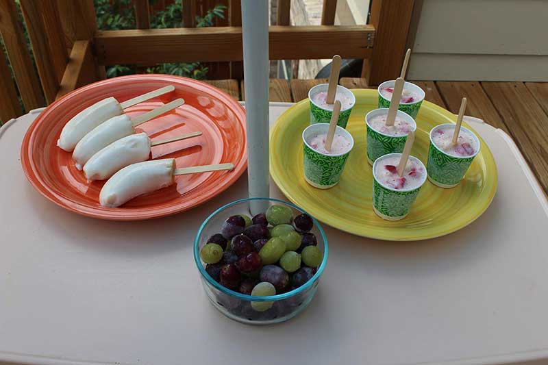 frozen treats on a table