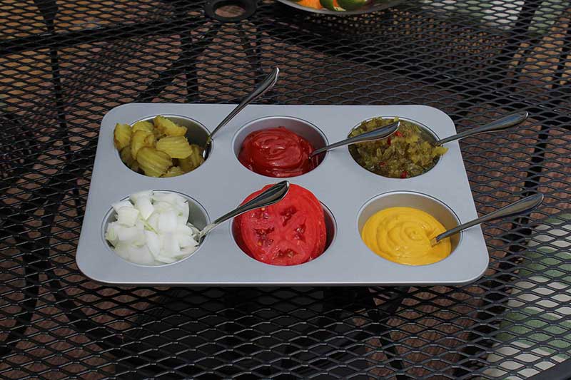 muffin tin condiments