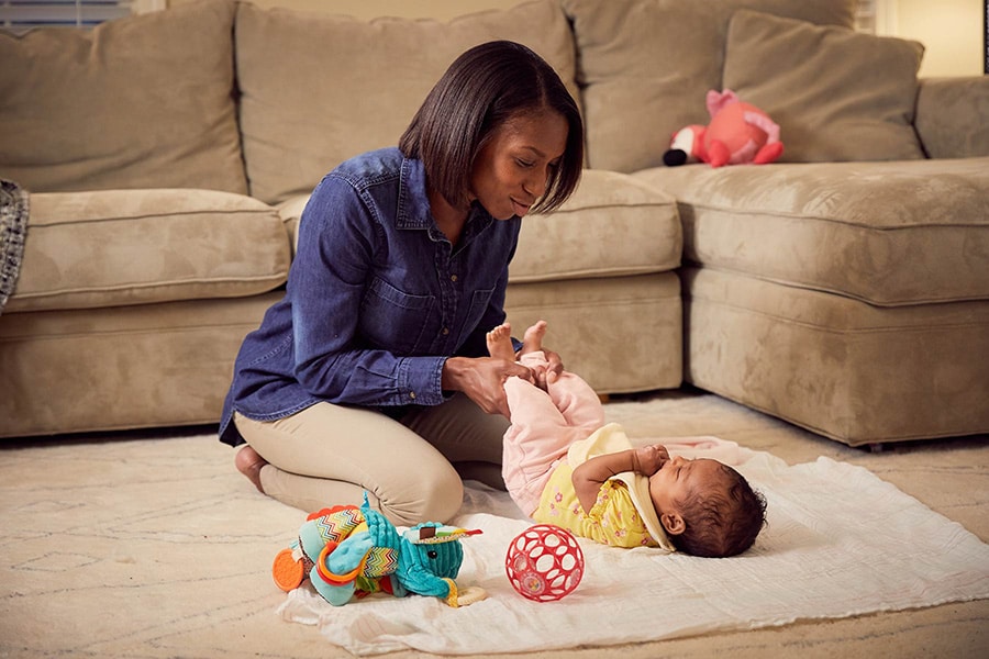 bicycle legs with newborn