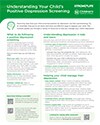 Preview of a handout to help caregivers following their child's positive depression screening
