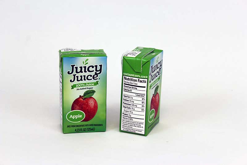 two juice boxes