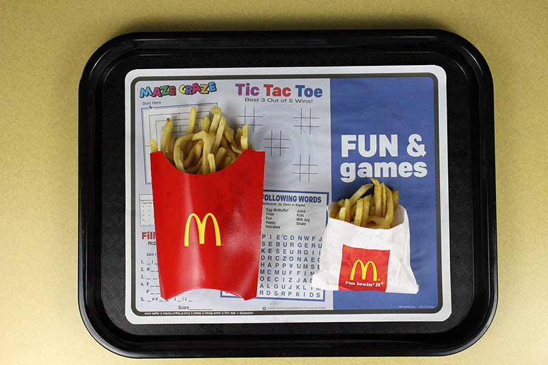 fast food fry sizes
