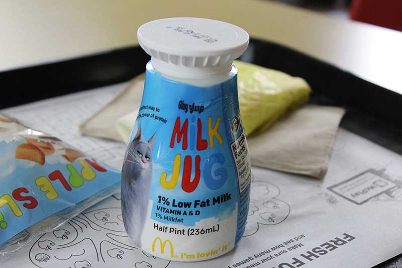 fast food milk jug