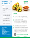 Preview of the nutritionally balanced breakfast burrito recipe card