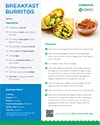 Preview of the nutritionally balanced breakfast burrito recipe card