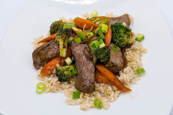 A photograph of the broccoli beef stir fry recipe.