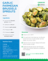 Preview of the free, downloadable Garlic Parmesan Brussell Sprouts recipe printable