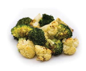 Picture of roasted broccoli and cauliflower