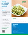 Screen grab of the free, downloadable zesty avocado chicken salad recipe
