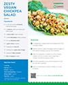Screen grab of our free, downloadable zesty chickpea salad recipe printable