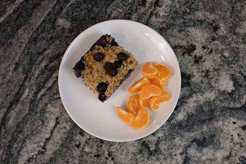 Blueberry oatmeal casserole breakfast for kids