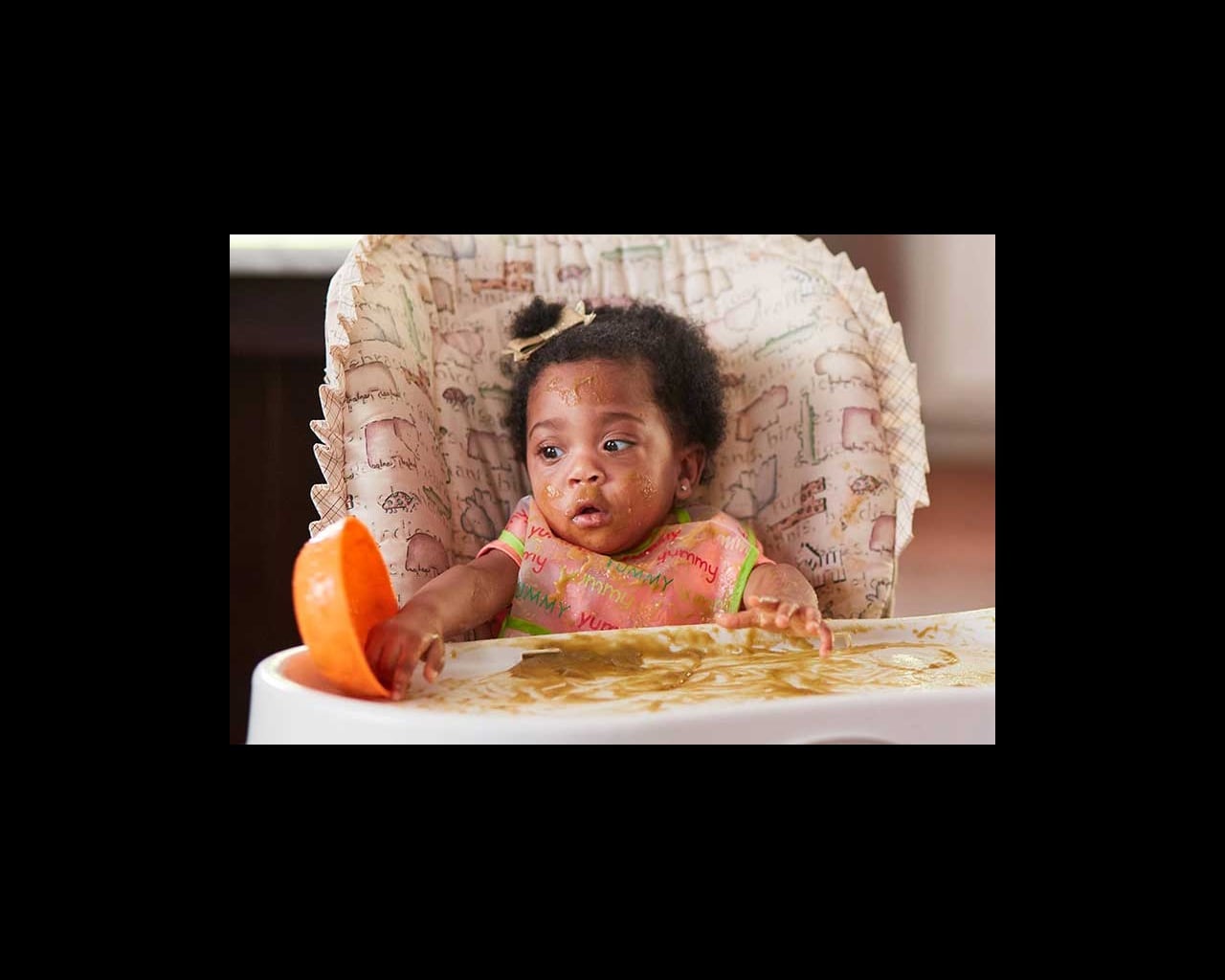 Baby eating messy