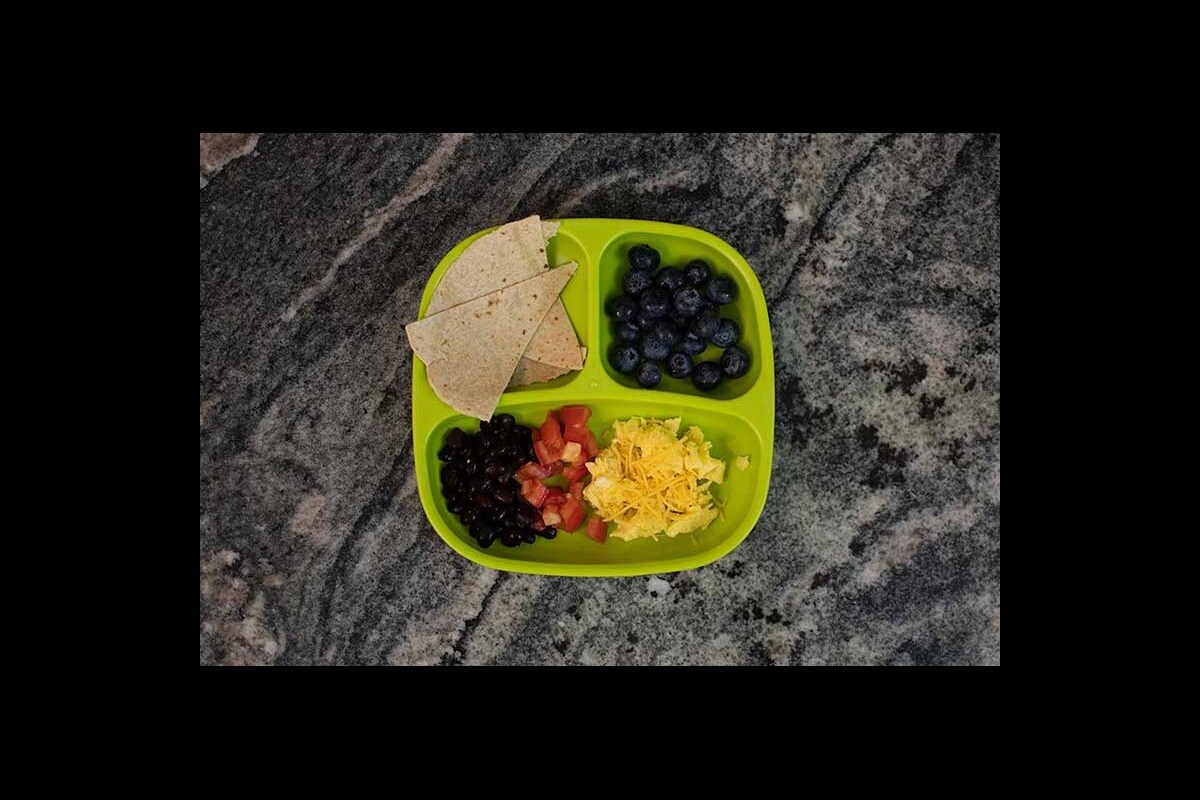Toddler breakfast burrito bowl