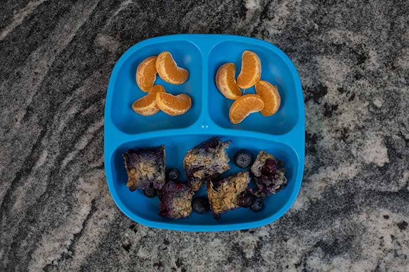 Blueberry oatmeal casserole breakfast for toddlers