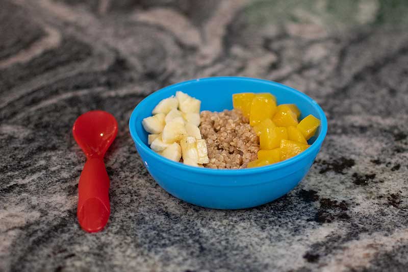 Quinoa Instant Pot breakfast bowl for toddlers