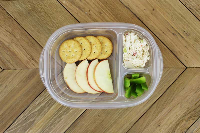 Chicken salad packed lunch for toddlers