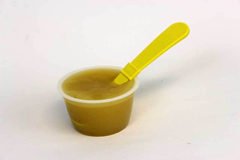 applesauce with spoon
