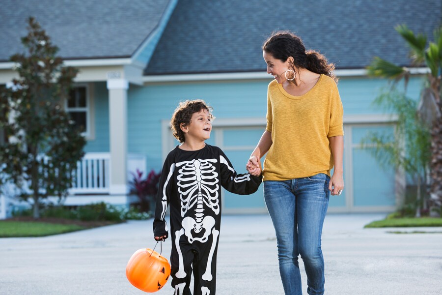 boy trick or treating