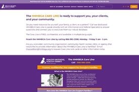 Screen grab of the HMHBGA Care Line webpage