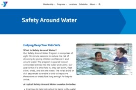 Screenshot of the YMCA of Metro Atlanta Safety Around Water sessions webpage