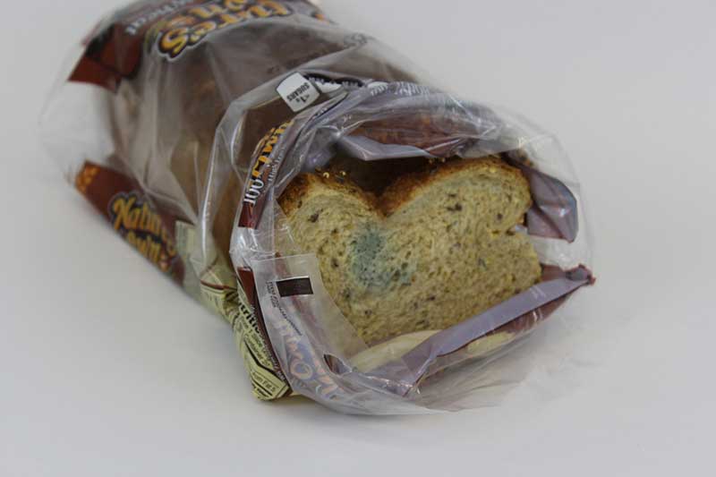 Un ejemplo de un pan con moho.