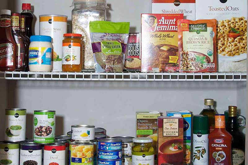 organized pantry items