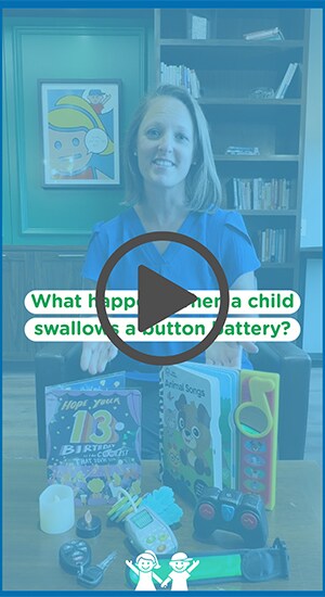 Screen grab of button batteries reel video from Instagram. Click over to watch