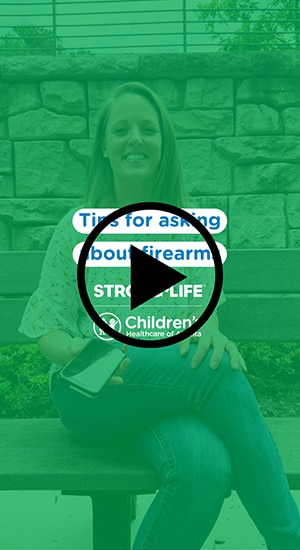 Preview image of a youtube short video with tips for asking about firearms