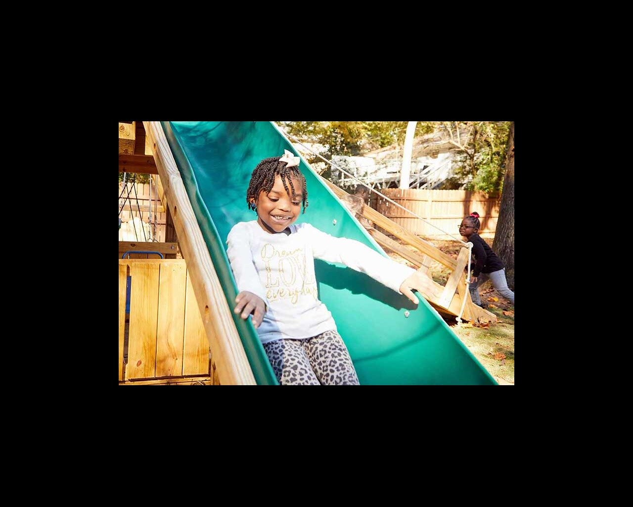 preschool girl on playground