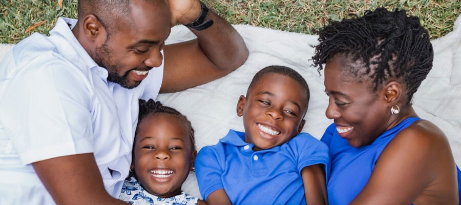Adesonkan family photo: Dad, Dara, brother and mom