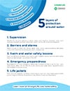 Preview image of five water safey tips for protection around water tip sheet