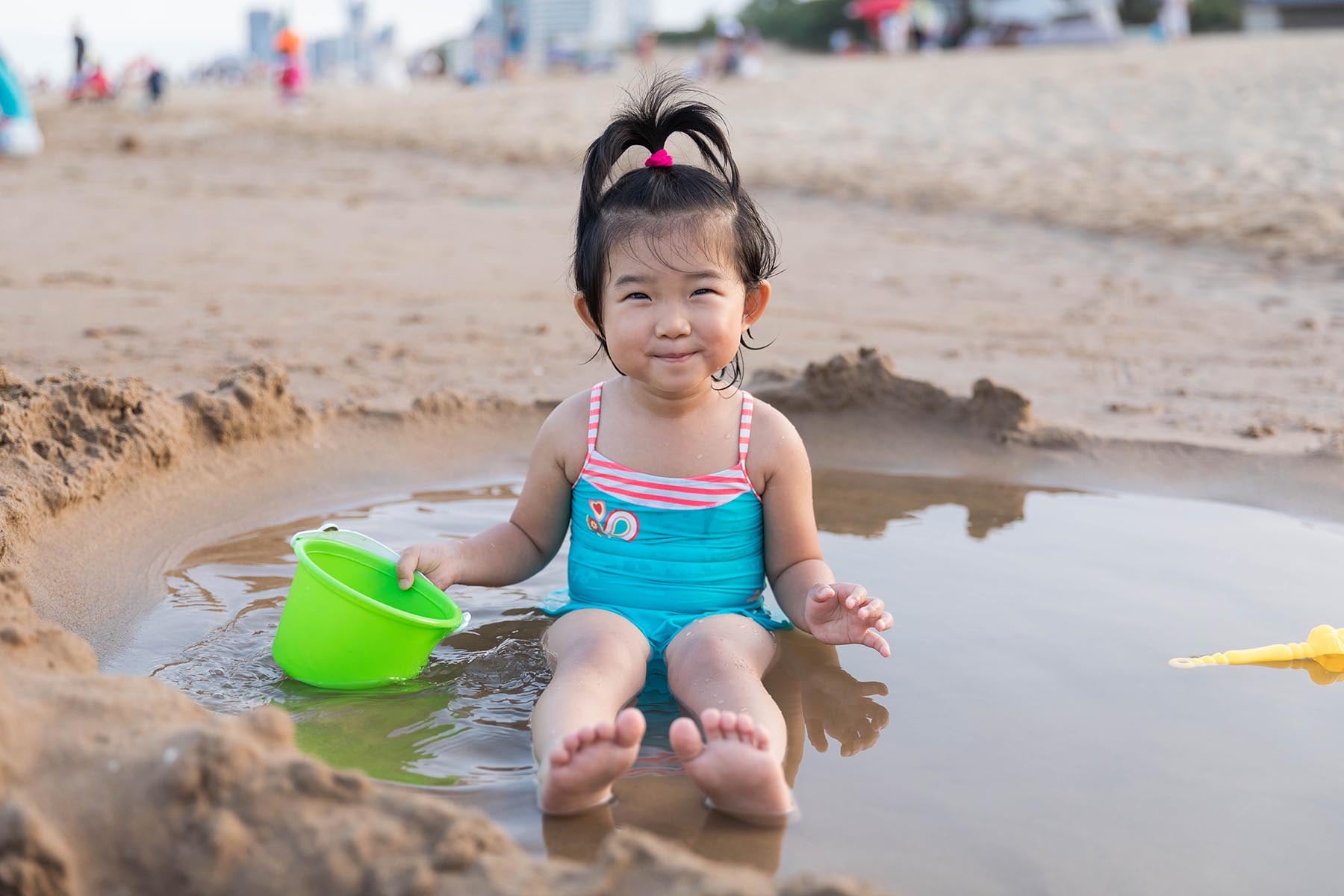 toddler on the beach